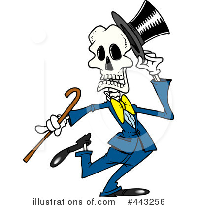 Royalty-Free (RF) Skeleton Clipart Illustration by toonaday - Stock Sample #443256