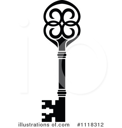 Royalty-Free (RF) Skeleton Key Clipart Illustration by Vector Tradition SM - Stock Sample #1118312