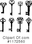 Skeleton Key Clipart #1172560 by Vector Tradition SM