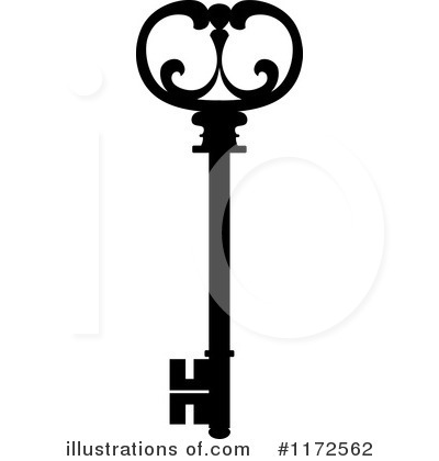 Royalty-Free (RF) Skeleton Key Clipart Illustration by Vector Tradition SM - Stock Sample #1172562