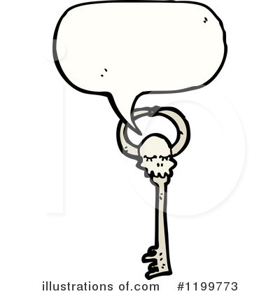 Royalty-Free (RF) Skeleton Key Clipart Illustration by lineartestpilot - Stock Sample #1199773
