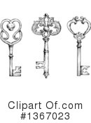 Skeleton Key Clipart #1367023 by Vector Tradition SM