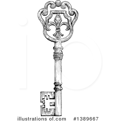 Skeleton Keys Clipart #1389667 by Vector Tradition SM