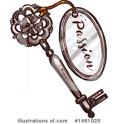 Royalty-Free (RF) Skeleton Key Clipart Illustration by Vector Tradition SM - Stock Sample #1461020