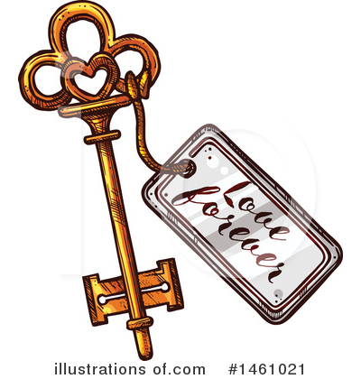Royalty-Free (RF) Skeleton Key Clipart Illustration by Vector Tradition SM - Stock Sample #1461021
