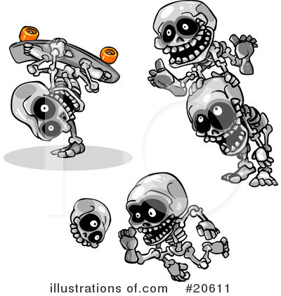 Royalty-Free (RF) Skeletons Clipart Illustration by Tonis Pan - Stock Sample #20611