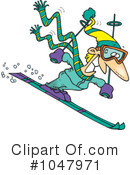 Skiing Clipart #1047971 by toonaday