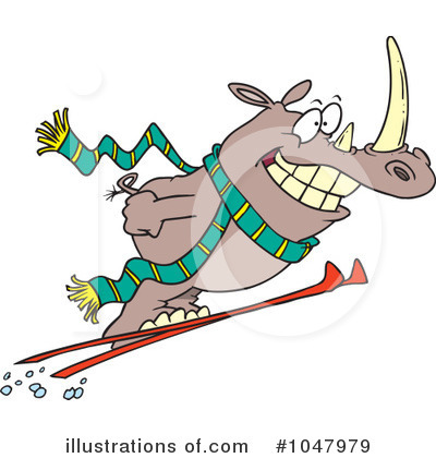 Royalty-Free (RF) Skiing Clipart Illustration by toonaday - Stock Sample #1047979