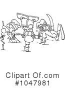 Skiing Clipart #1047981 by toonaday