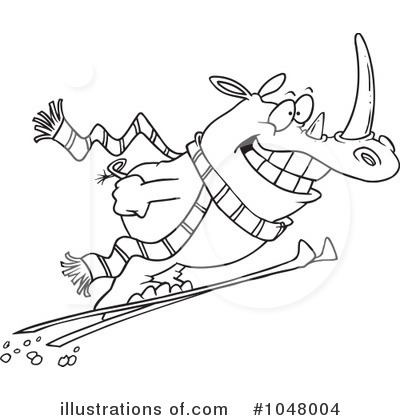 Royalty-Free (RF) Skiing Clipart Illustration by toonaday - Stock Sample #1048004