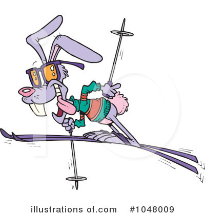 Royalty-Free (RF) Skiing Clipart Illustration by toonaday - Stock Sample #1048009
