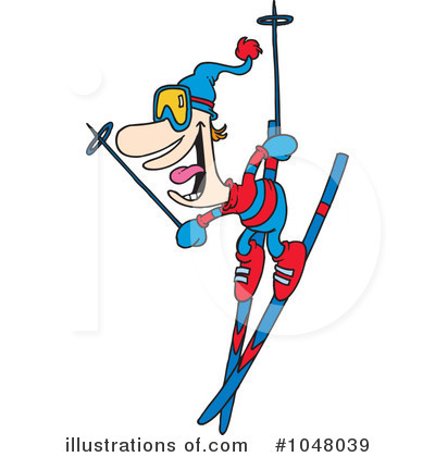 Skiing Clipart #1048039 by toonaday