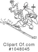 Skiing Clipart #1048045 by toonaday