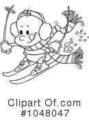 Skiing Clipart #1048047 by toonaday