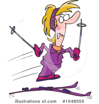 Skiing Clipart #1048050 by toonaday