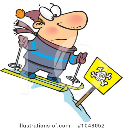 Royalty-Free (RF) Skiing Clipart Illustration by toonaday - Stock Sample #1048052
