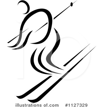 Royalty-Free (RF) Skiing Clipart Illustration by Vector Tradition SM - Stock Sample #1127329