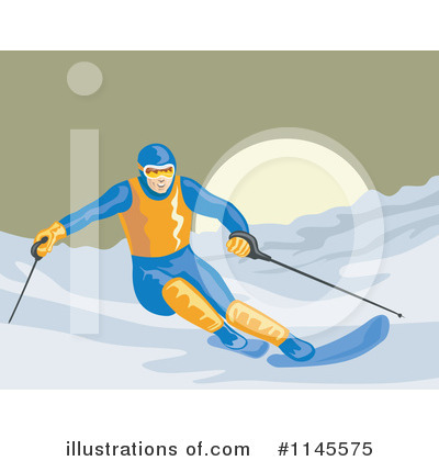 Skiing Clipart #1145575 by patrimonio