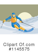 Skiing Clipart #1145575 by patrimonio