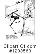 Skiing Clipart #1203560 by Prawny Vintage
