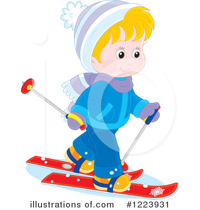 Royalty-Free (RF) Skiing Clipart Illustration by Alex Bannykh - Stock Sample #1223931