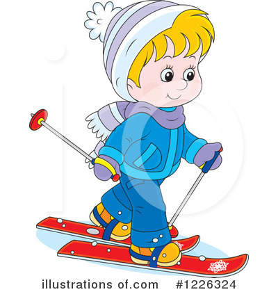 Royalty-Free (RF) Skiing Clipart Illustration by Alex Bannykh - Stock Sample #1226324