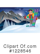 Skiing Clipart #1228546 by visekart