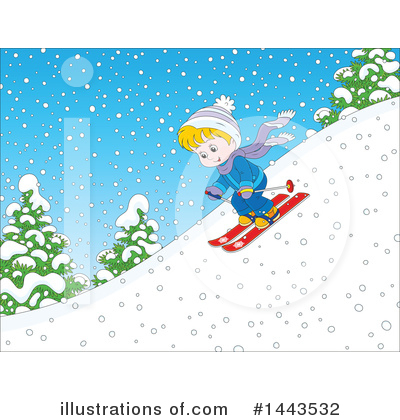 Royalty-Free (RF) Skiing Clipart Illustration by Alex Bannykh - Stock Sample #1443532