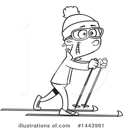 Royalty-Free (RF) Skiing Clipart Illustration by toonaday - Stock Sample #1443961