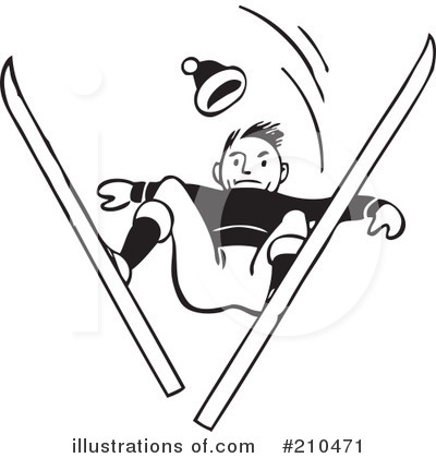 Skiing Clipart #210471 by BestVector