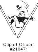 Skiing Clipart #210471 by BestVector