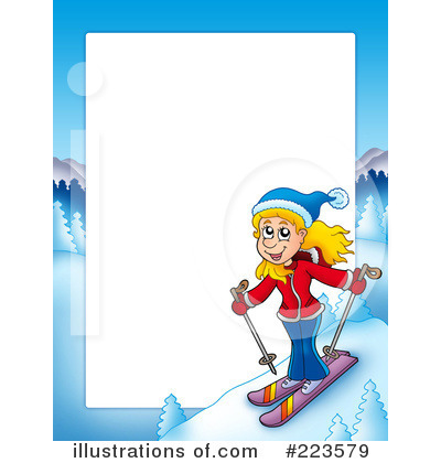 Royalty-Free (RF) Skiing Clipart Illustration by visekart - Stock Sample #223579