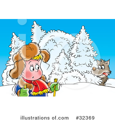Royalty-Free (RF) Skiing Clipart Illustration by Alex Bannykh - Stock Sample #32369