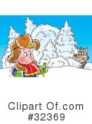 Skiing Clipart #32369 by Alex Bannykh