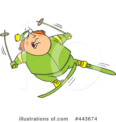 Royalty-Free (RF) Skiing Clipart Illustration by toonaday - Stock Sample #443674