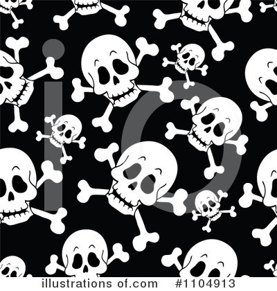 Royalty-Free (RF) Skull And Crossbones Clipart Illustration by visekart - Stock Sample #1104913