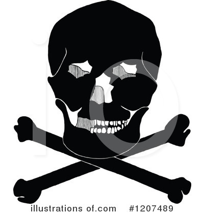 Skull And Crossbones Clipart #1207489 by Prawny Vintage