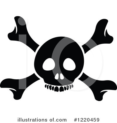 Royalty-Free (RF) Skull And Crossbones Clipart Illustration by cidepix - Stock Sample #1220459