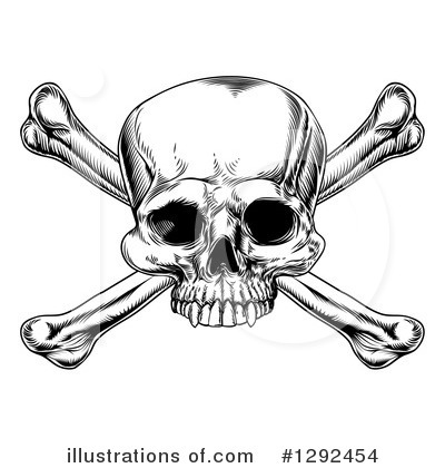 Skull And Crossbones Clipart #1292454 by AtStockIllustration