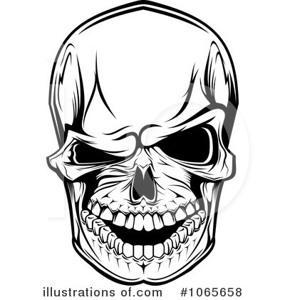 Royalty-Free (RF) Skull Clipart Illustration by Vector Tradition SM - Stock Sample #1065658
