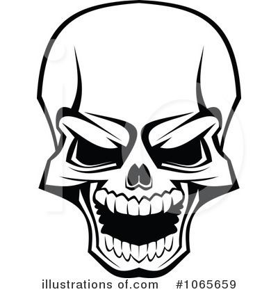 Royalty-Free (RF) Skull Clipart Illustration by Vector Tradition SM - Stock Sample #1065659