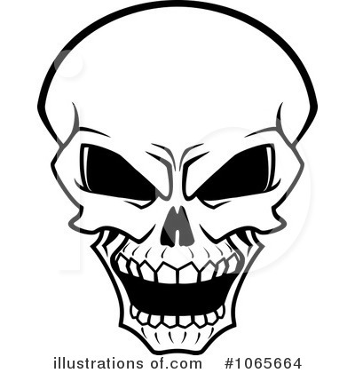 Royalty-Free (RF) Skull Clipart Illustration by Vector Tradition SM - Stock Sample #1065664