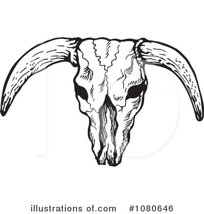 Cow Skull Clipart #1080646 by patrimonio