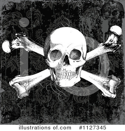 Royalty-Free (RF) Skull Clipart Illustration by BestVector - Stock Sample #1127345
