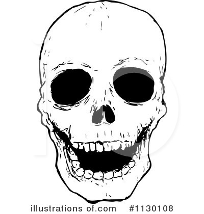 Royalty-Free (RF) Skull Clipart Illustration by lineartestpilot - Stock Sample #1130108