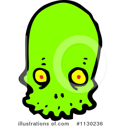 Alien Skull Clipart #1130236 by lineartestpilot