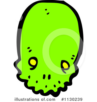Alien Skull Clipart #1130239 by lineartestpilot