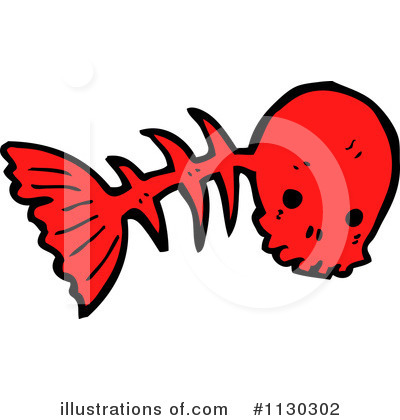 Fish Bones Clipart #1130302 by lineartestpilot