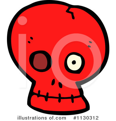 Royalty-Free (RF) Skull Clipart Illustration by lineartestpilot - Stock Sample #1130312