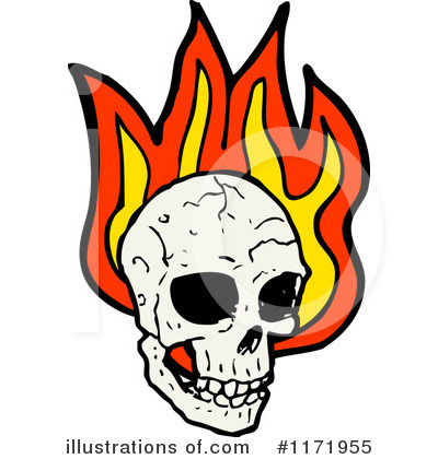 Royalty-Free (RF) Skull Clipart Illustration by lineartestpilot - Stock Sample #1171955